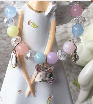 Colorful Crystal Bunny Bracelet