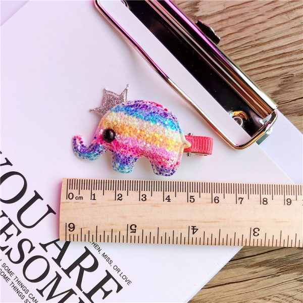 Colorful elephant hair clip